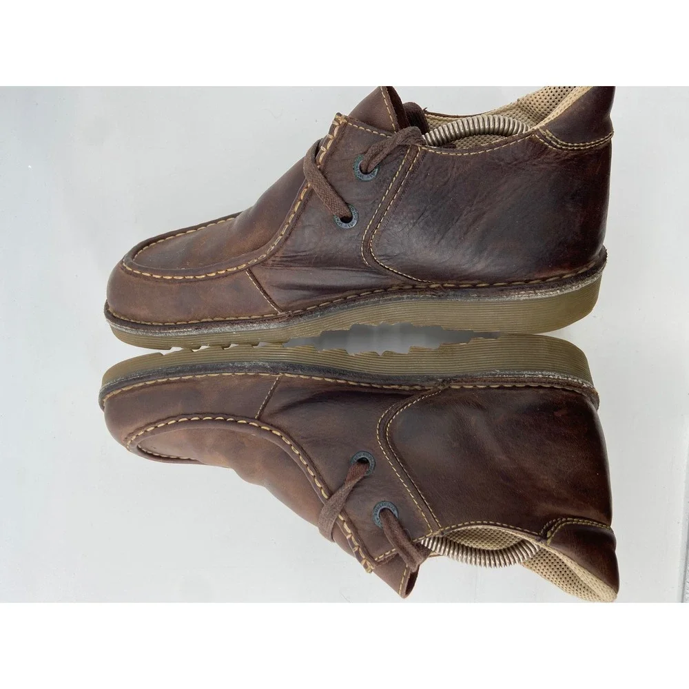 Dr. Martens Boots Mens 10 Brown 2810 Airwair Moc Toe Leather Chukka Vintage